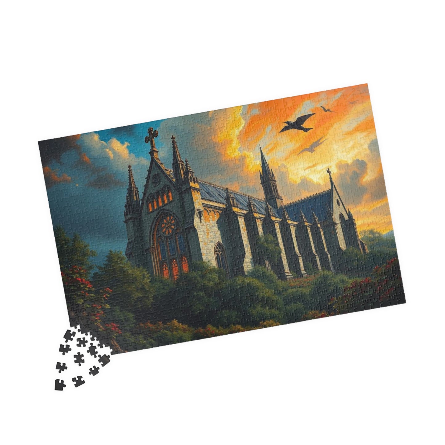 Abbey in the Wildwood Jigsaw Puzzle - Gothic Puzzle Landscape, 1000-Piece Puzzle Art for Solo Fun, Gift for Puzzle Lovers, Indoor Activity Puzzle The Puzzle Chest