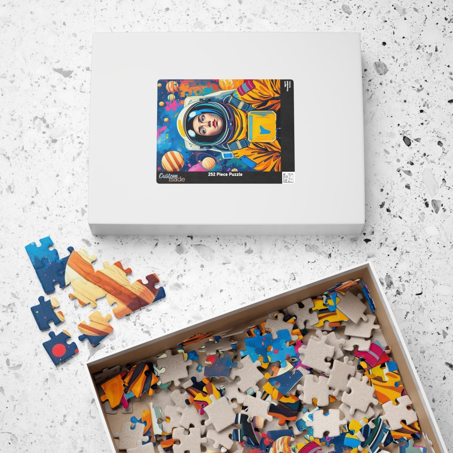 Colorful Astronaut Puzzle, Pop Art Space Themed Jigsaw Game, Best Gift for Space Lover, Mindfulness Activity, Fun Family Home Entertainment Puzzle The Puzzle Chest