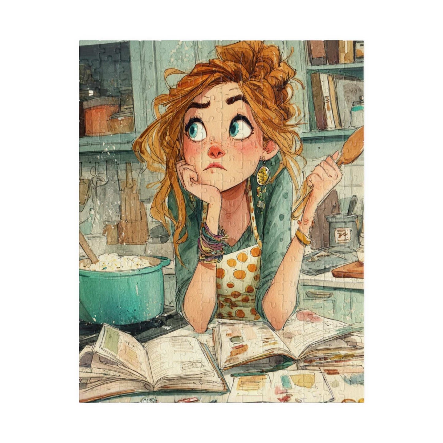 Playful Chef Cartoon Puzzle - Messy Kitchen Scene, Cute Cooking Jigsaw Game for Food Lover Puzzle The Puzzle Chest