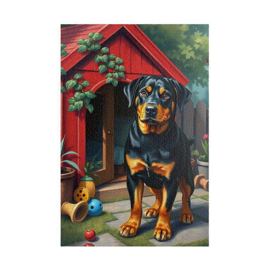 Rottweiler Jigsaw Puzzle, Holiday Birthday Gift for Dog Lovers Puzzle Enthusiasts Pet Owner, Family Activity Solo Fun, Home Entertainment 1014 pcs (Vertical) Puzzle The Puzzle Chest