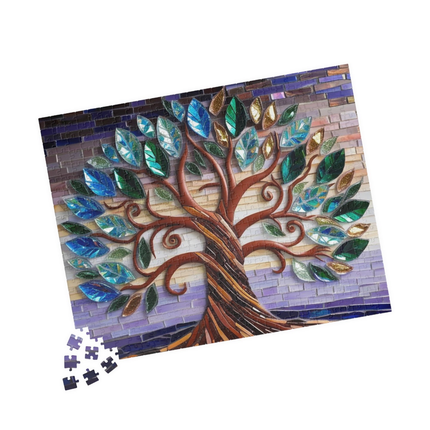 Tree of Life Mosaic Jigsaw Puzzle, Artistic Game for Puzzle Enthusiasts, Mindfulness Activity, Relaxation Gift, Stained Glass Art Home Decor Puzzle The Puzzle Chest