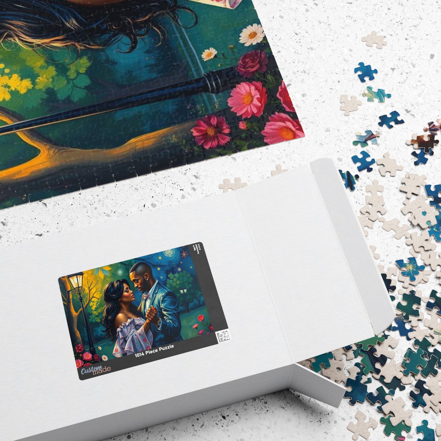 Romantic Black Couple Puzzle, Afro American Art Jigsaw Puzzle for Adult Home Entertainment, Family Night, Puzzle Lover Best Gift for Friends Puzzle The Puzzle Chest