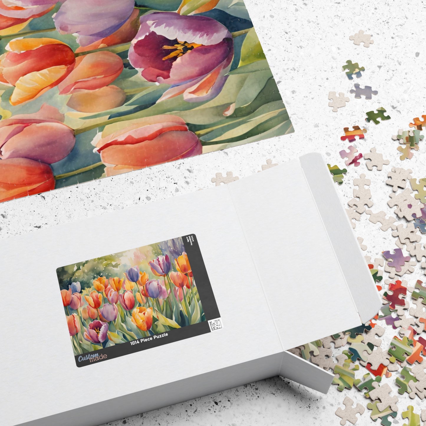 Colorful Flowers Jigsaw Puzzle, 110-1014 Piece Whimsical Tulip Art Botanical Tabletop Game for Quiet Family Time Activity, Puzzle Lover Gift Puzzle The Puzzle Chest