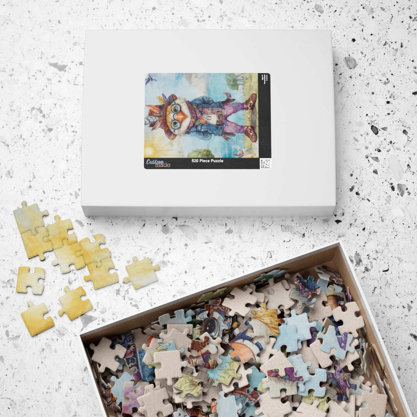 Chicken Hippie Jigsaw Puzzle - Bird Puzzle for Solo Fun, Family Activity, Friend Game Night, Holiday Birthday Gift for Animal Lover Puzzle The Puzzle Chest