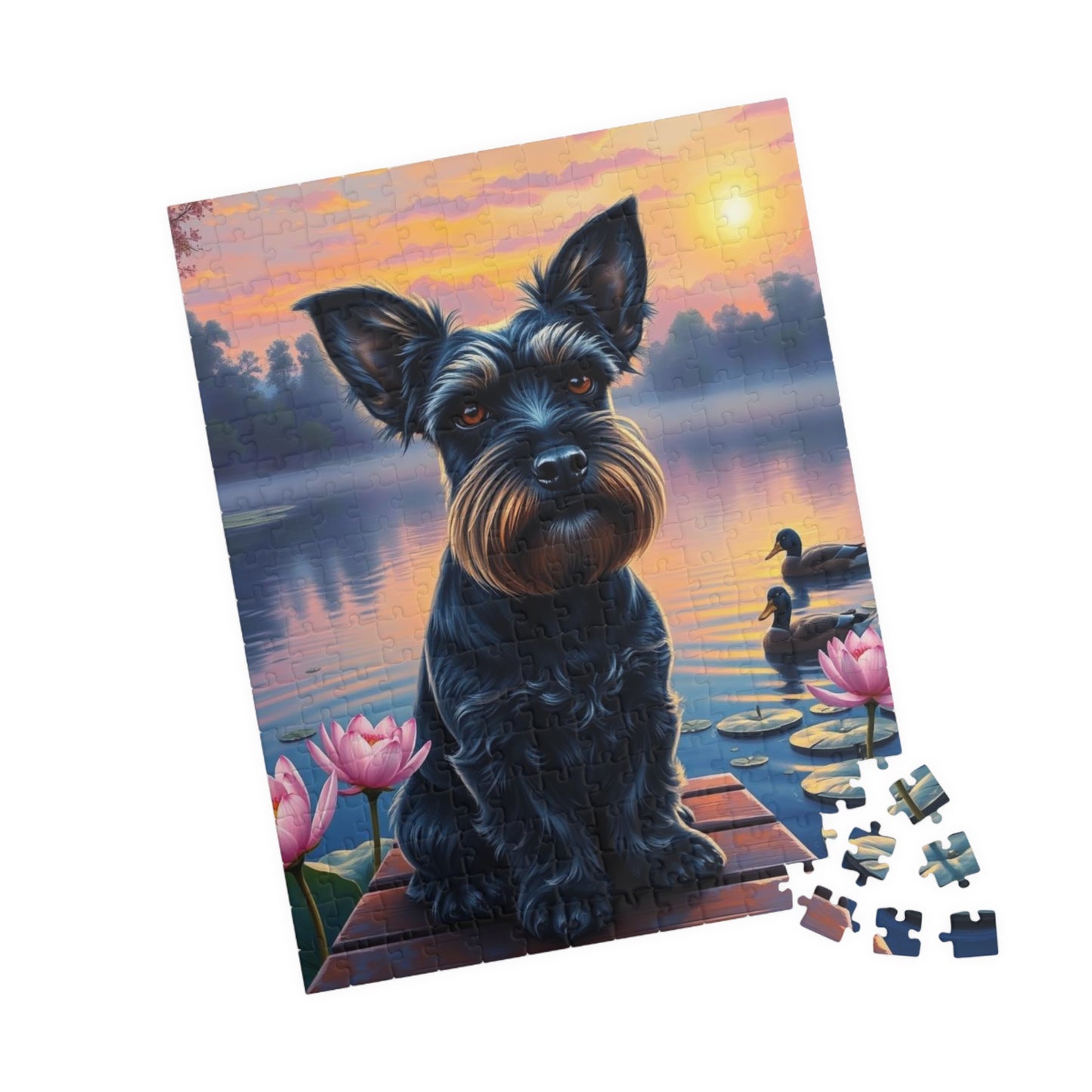 Charming Dog Jigsaw Puzzle - Miniature Schnauzer, Animal Lovers Gift for Pet Owner, Family Game Night, Creative Home Entertainment Puzzle The Puzzle Chest