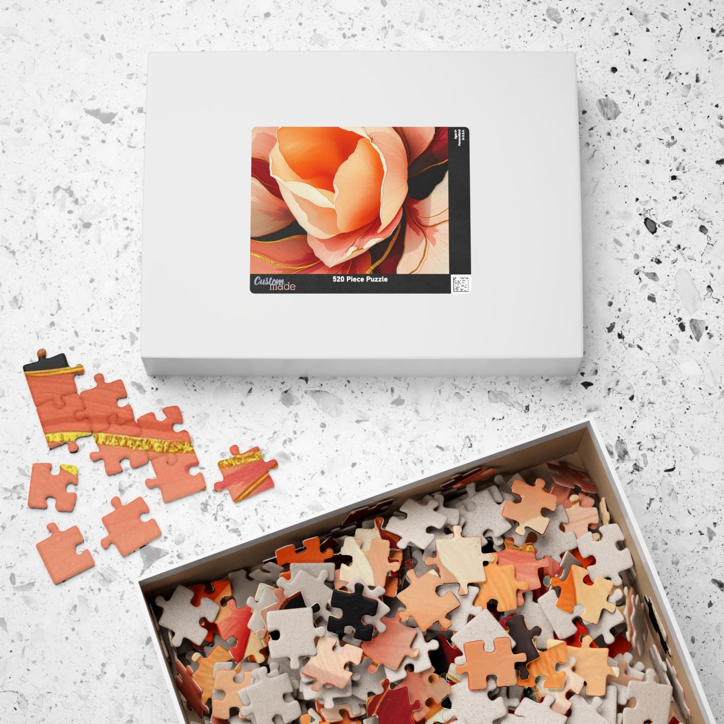 Floral Puzzle - Beautiful Rose Design Jigsaw Puzzle for Flower Lovers, Home Entertainment, Family Fun, Thoughtful Gift for All Occasions Puzzle The Puzzle Chest