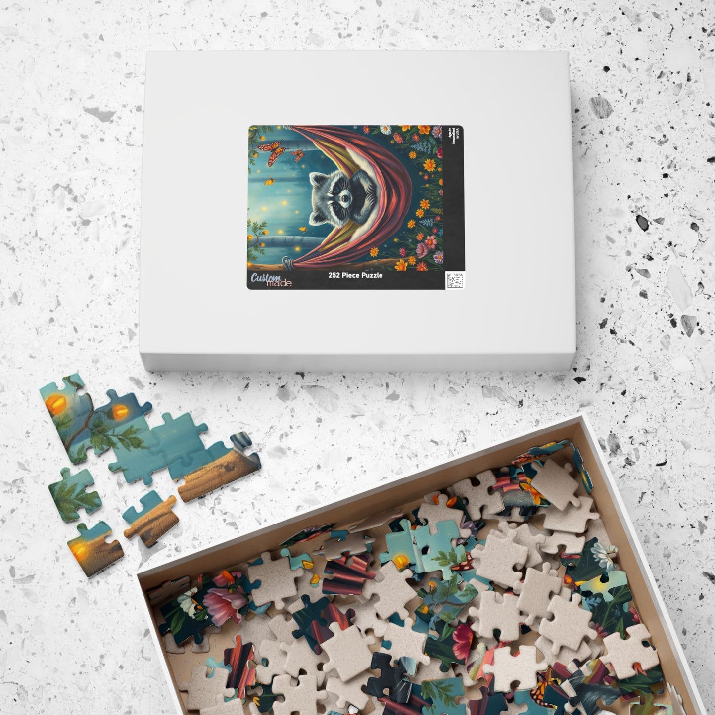 Whimsical Raccoon Jigsaw Puzzle Game for Adults, Nature Lover Friend Gift for Holiday Birthday, Family Night Home Entertainment Puzzle The Puzzle Chest