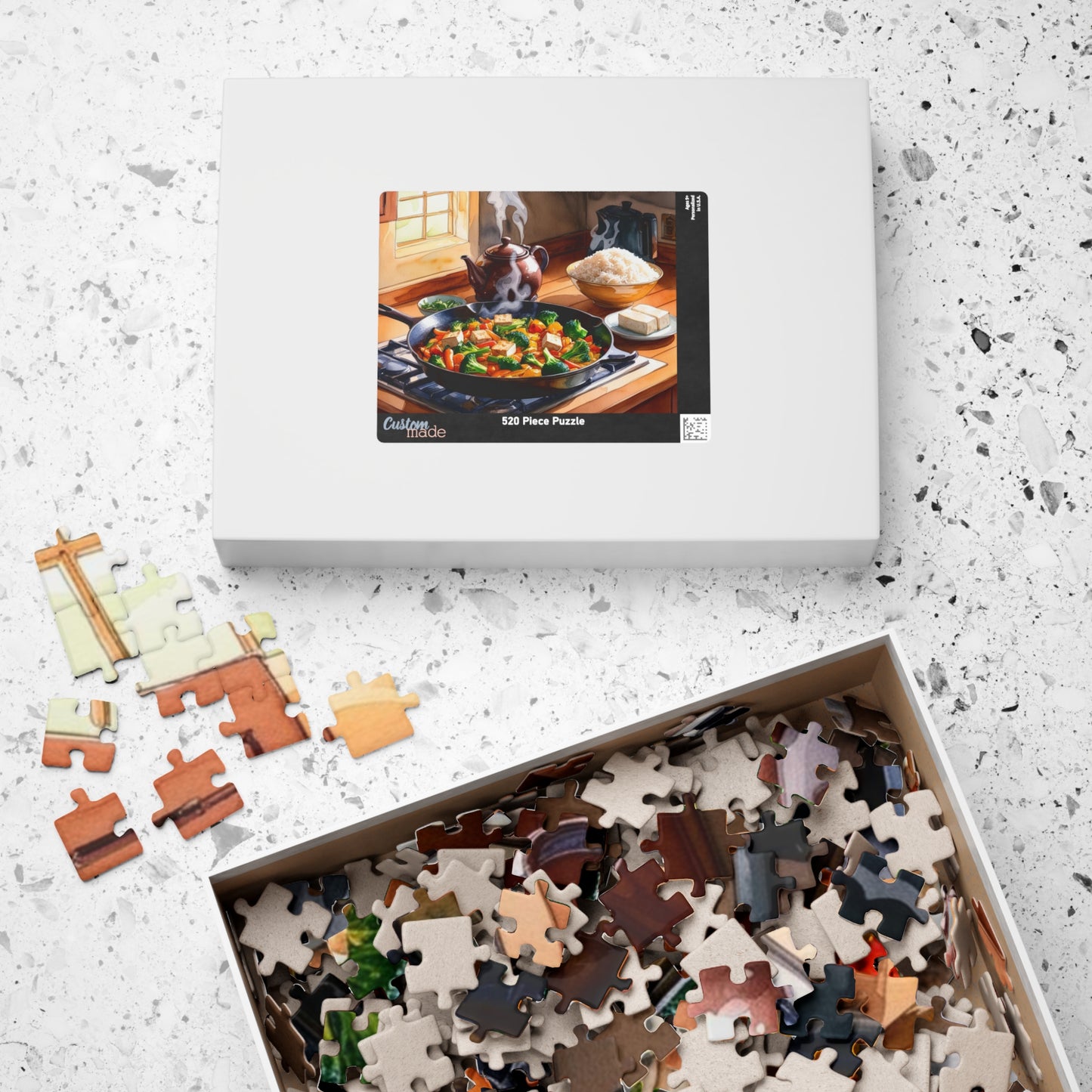Cozy Kitchen Scene Jigsaw Puzzle, Food Lover Gift for Friend Cooking Enthusiast, Indoor Activity, Family Game Night, Holiday Present Puzzle The Puzzle Chest