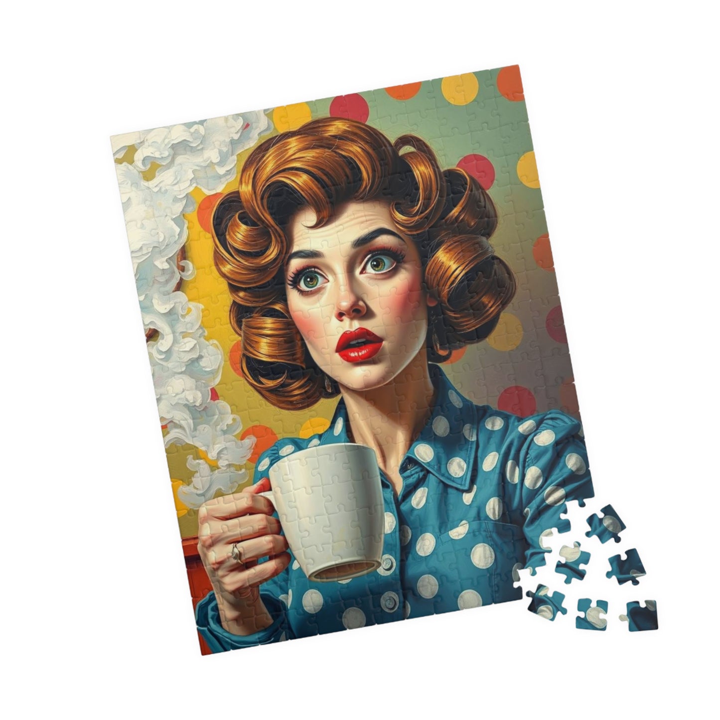 Retro Style Puzzle with Vintage Woman, 110-520 Piece Jigsaw, Perfect for Family Game Night, Nostalgic Gifts for Puzzle Lovers