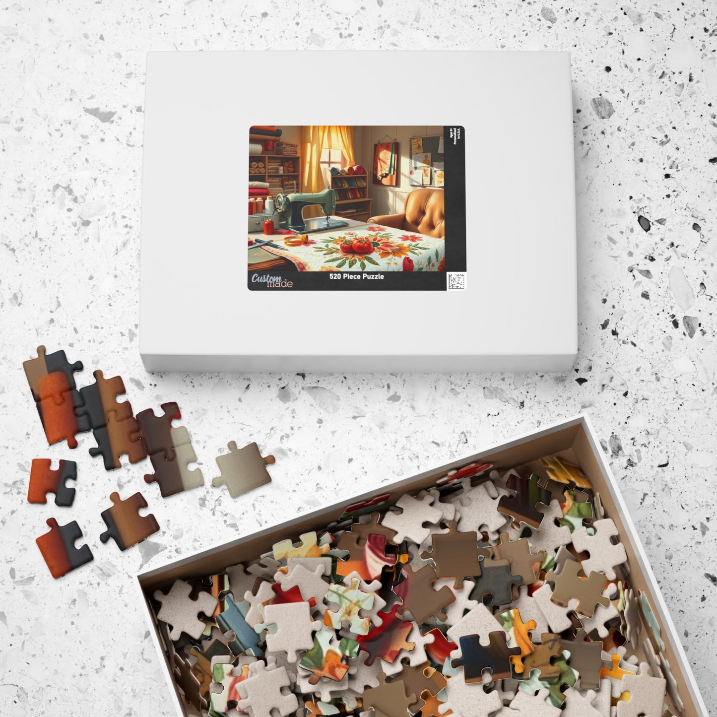 Charming Sewing Studio Jigsaw Puzzle, Craft Room Crafting Essentials, Relaxing Hobby Activity, Mindfulness Gift, Stay at Home Entertainment Puzzle The Puzzle Chest