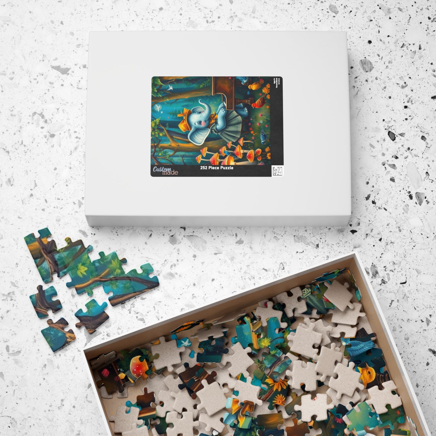 Whimsical Elephant Puzzle - 110, 252, 520, 1014-piece, Puzzle for Adults, Family Fun Activity, Birthday Gift Idea for Animal Lover Puzzle The Puzzle Chest