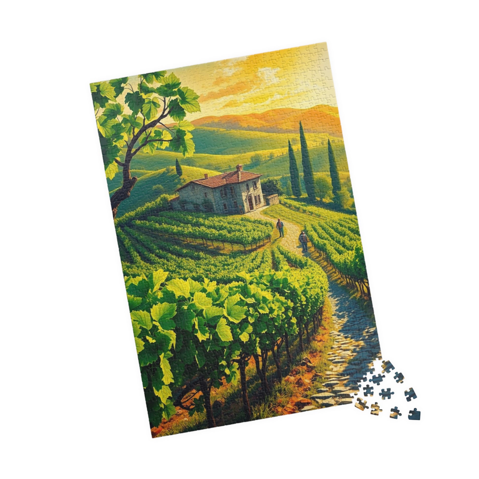 Vineyard Escape Puzzle - 110, 252, 520, 1014-piece Scenic Jigsaw for Nature Lovers, Family Activity Puzzle The Puzzle Chest