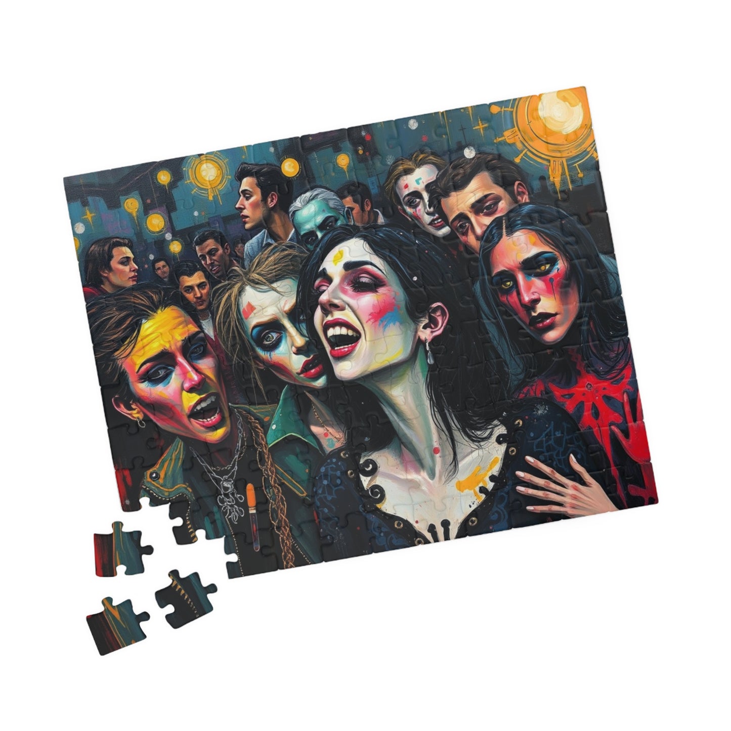 Gothic Party Jigsaw Puzzle, Artistic Puzzle for Adult Entertainment, Ideal for Game Night Solo Fun, Creative Outlet, Gift for Dark Art Lover Puzzle The Puzzle Chest