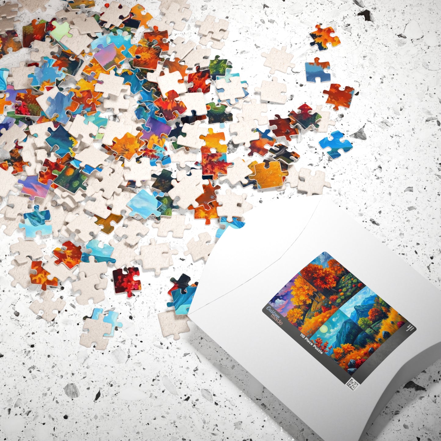 Fall Landscape Jigsaw Puzzle - 4-Quadrant Collage, 110 252 520 1014 Pieces, Autumn Scenery Game, Creative Activity, Family Fun, Gift Puzzle The Puzzle Chest