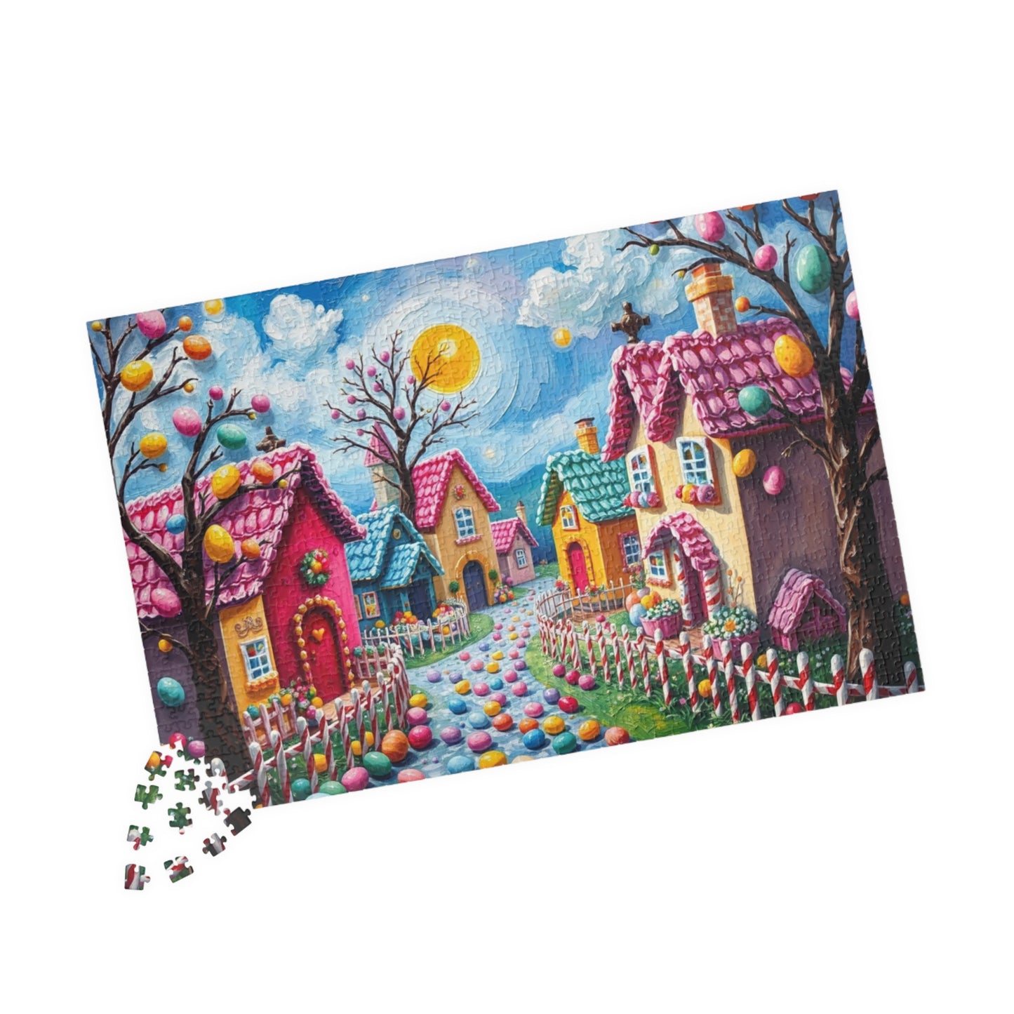 Candy Village Jigsaw Puzzle, Whimsical 110/252/520/1014-piece Easter Game for Adult Home Entertainment, Puzzle Lover Gift for Friends Puzzle The Puzzle Chest