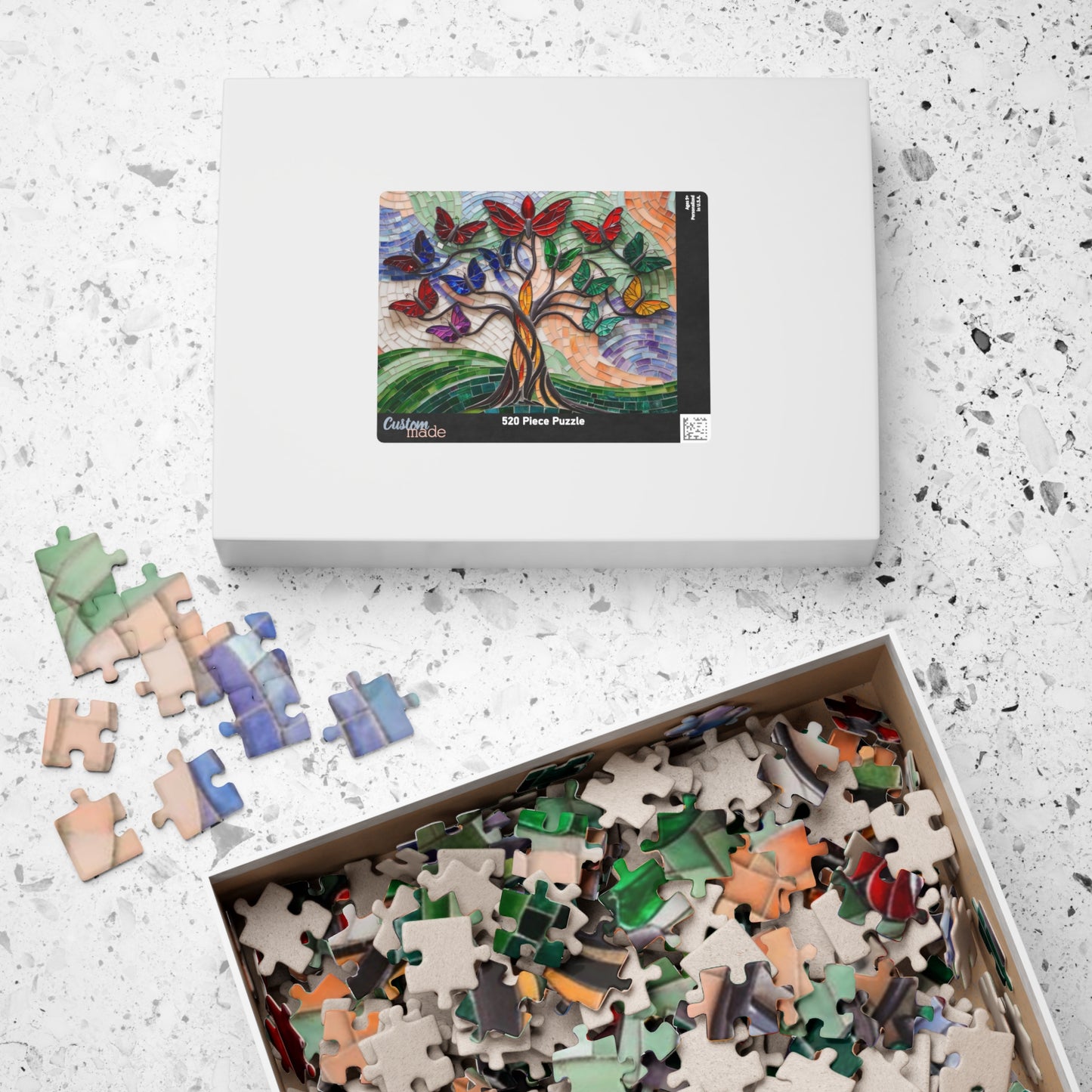 Mosaic Butterfly Tree of Life Jigsaw Puzzle Puzzle The Puzzle Chest