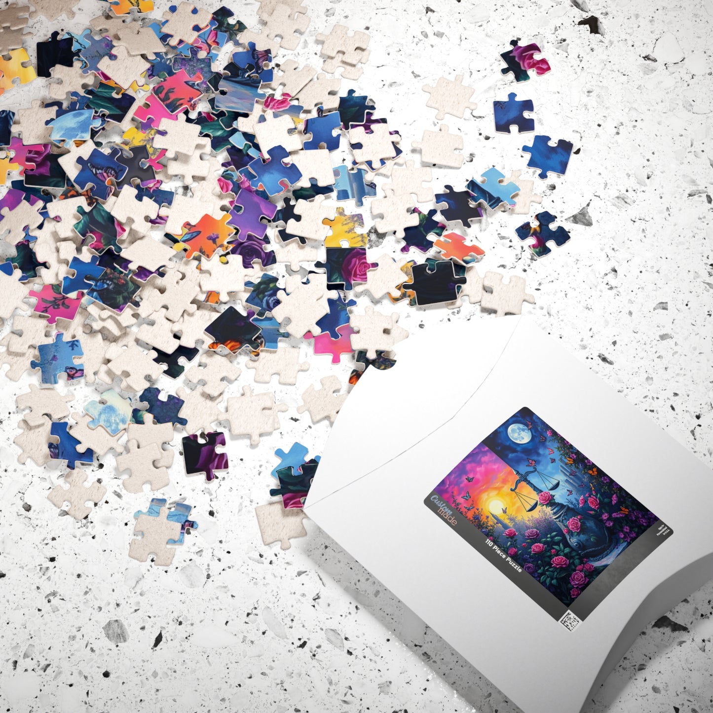 Enchanting Scales Puzzle | 110-1014 Piece Libra Zodiac Sign Jigsaw Game | Beautiful Floral Design | Perfect Gift for Friend Astrology Lover Puzzle The Puzzle Chest
