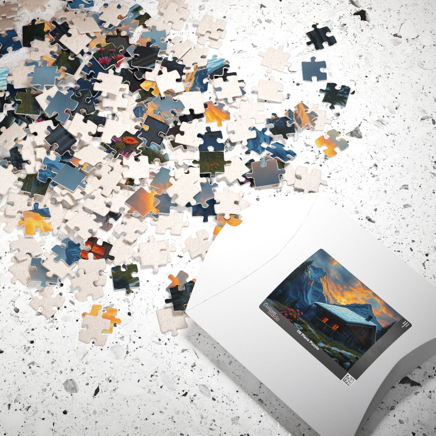Mountain Cabin Puzzle - Cozy Atmosphere, Nature Lovers Gift, Family Activity, Mindful Challenge, 110 to 1014-Piece Options Puzzle The Puzzle Chest