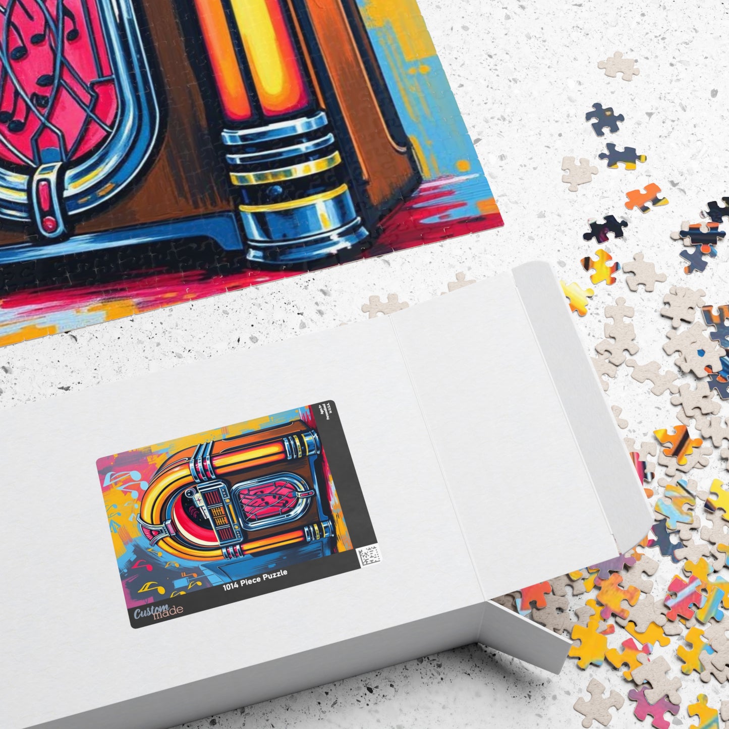 Retro Jukebox Puzzle - Pop Art Jigsaw Game, Fun Family Activity, Music Lovers Gift, Home Entertainment, Vintage Style, Entertaining Activity Puzzle The Puzzle Chest