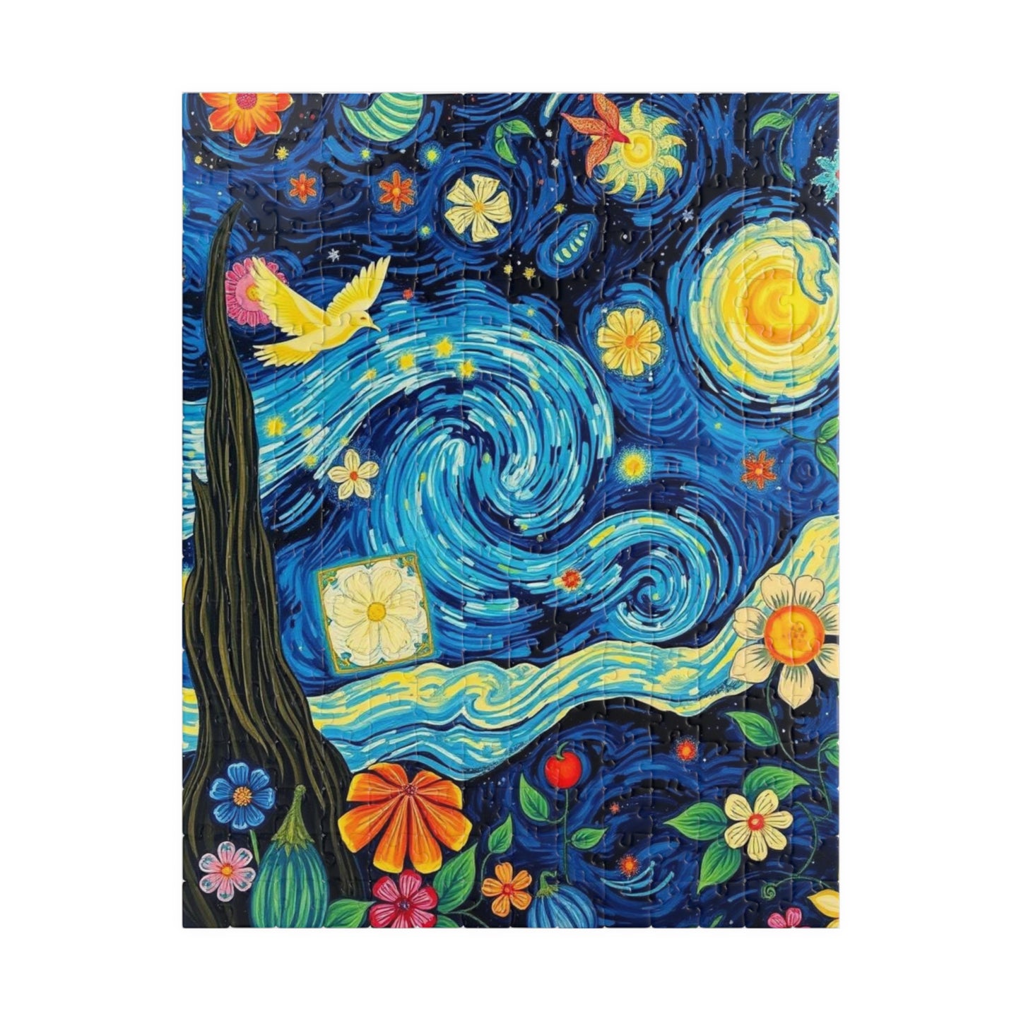 Vibrant Starry Night Jigsaw Puzzle, 110-1014 pieces, Perfect Gift for Art Lovers, Family or Solo Fun Home Decoration, Quiet Leisure Activity