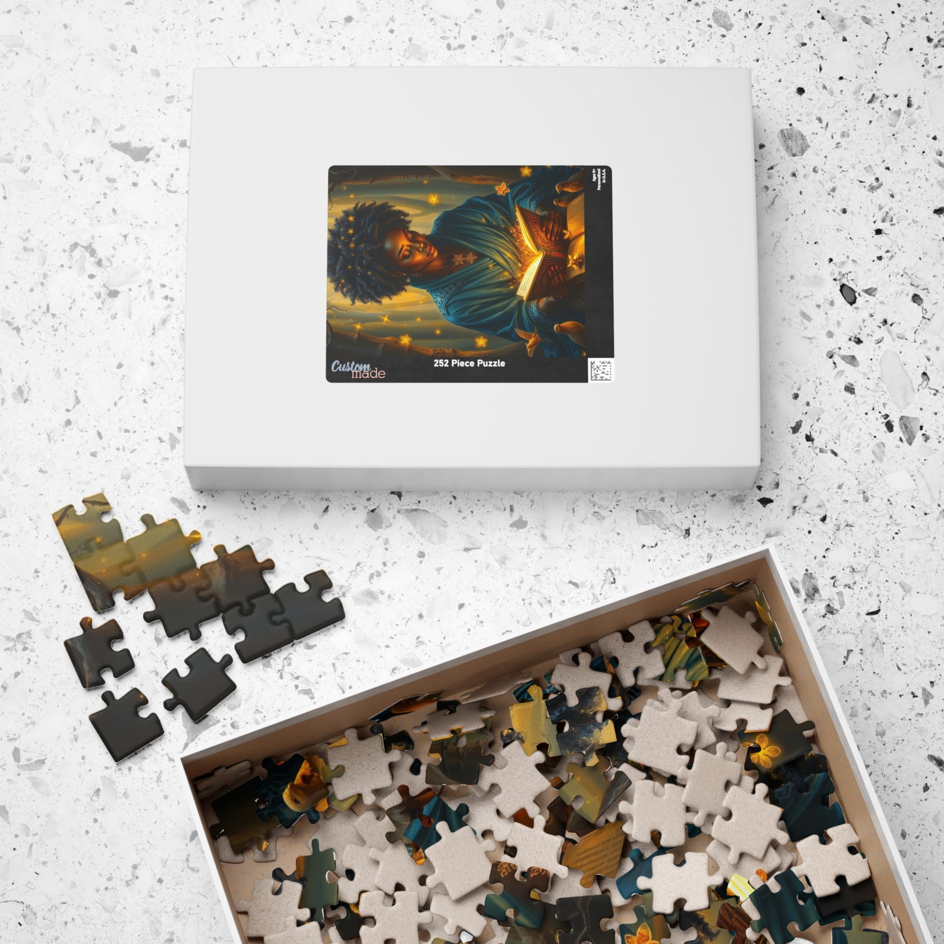 Celestial Black Woman Jigsaw Puzzle, African American Lady in Magical Forest, Negro Artwork, Unique Cultural Gift for Puzzle Lover Puzzle The Puzzle Chest