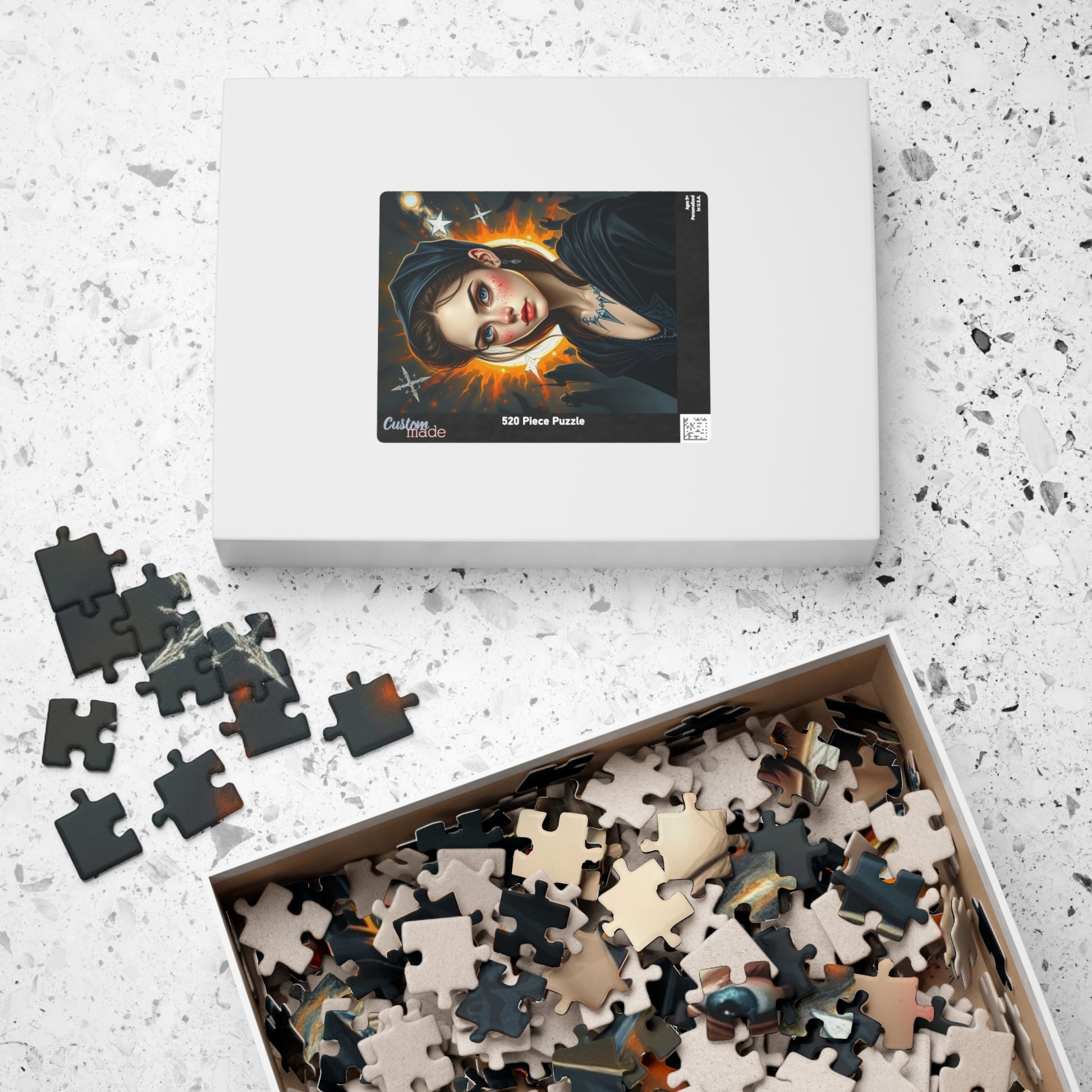 Mystical Woman Portrait Puzzle, Gothic Fantasy Art Jigsaw for Adults, Perfect Holiday Gift for Puzzle Lover, Family Activity or Solo Fun Puzzle The Puzzle Chest