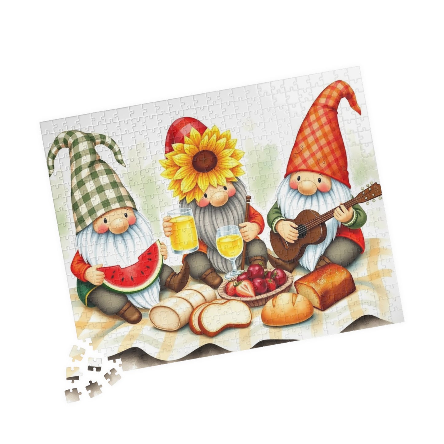 Gnome Picnic Puzzle - Summer Theme Jigsaw Game Puzzle The Puzzle Chest
