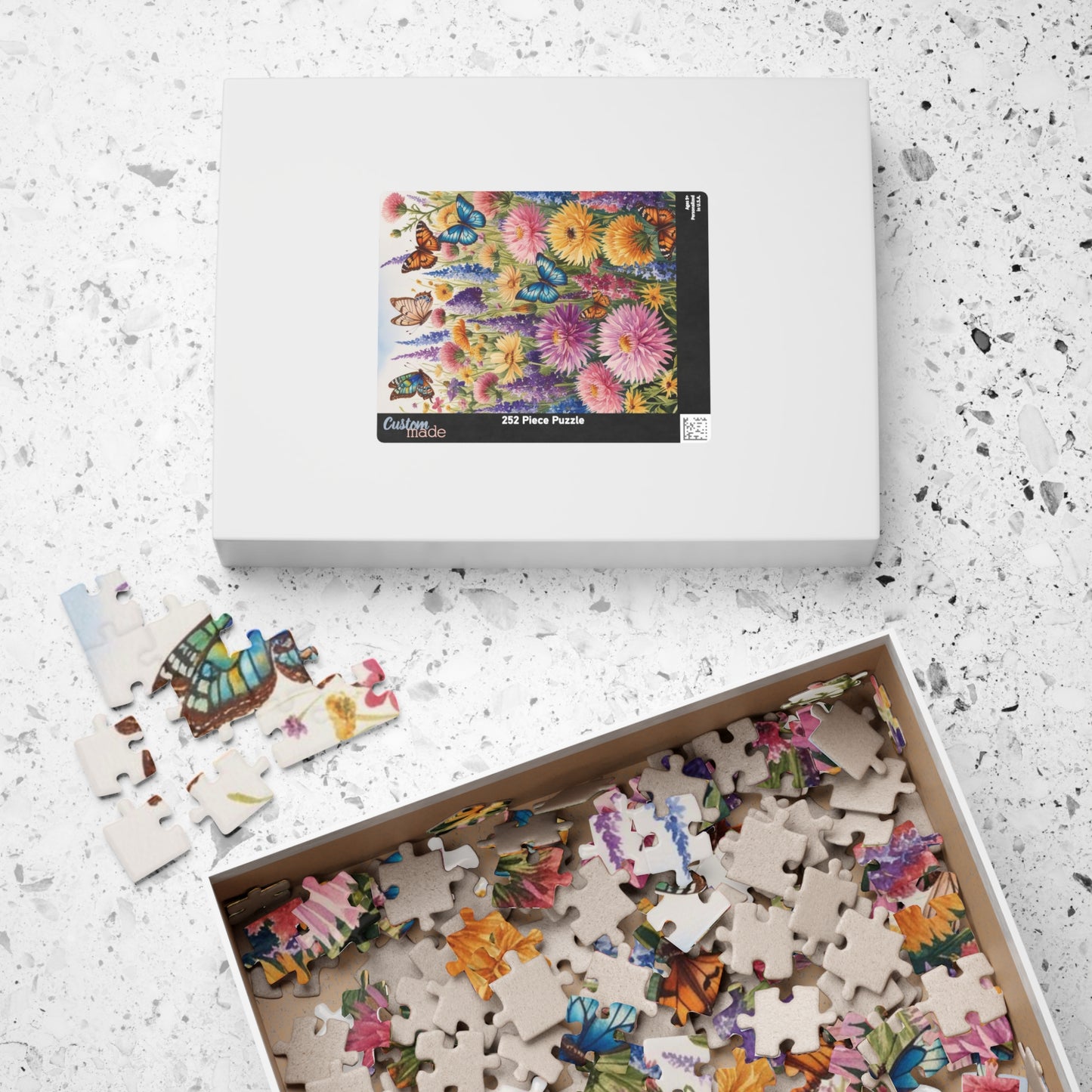 Butterfly Garden Puzzle - Field of Wildflowers and Butterflies, 110-1014 Piece Jigsaw Puzzle, Nature Scene Fun Family Activity, Fun Puzzle The Puzzle Chest