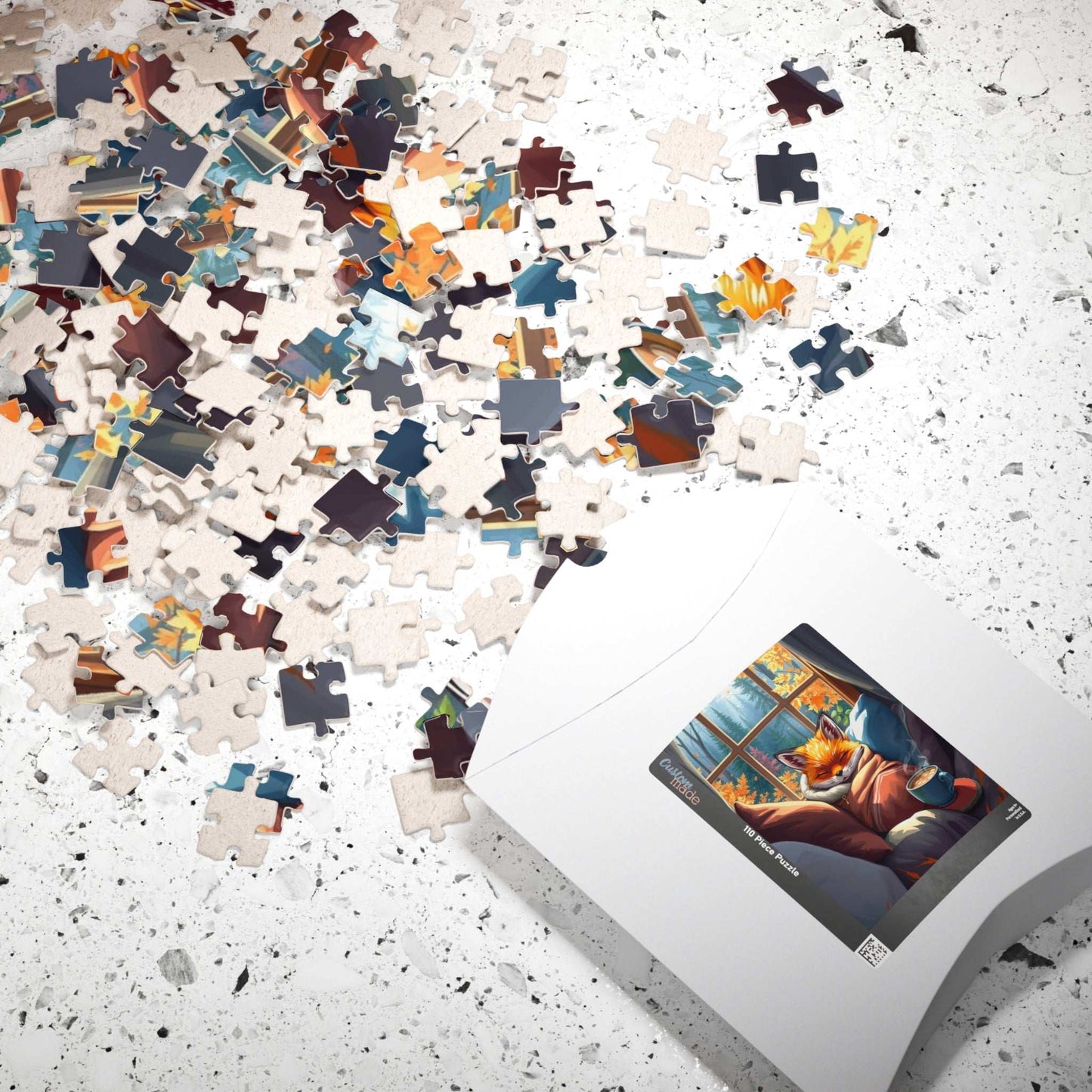 Cozy Fox Puzzle | 110, 252, 520, 1014-Piece Jigsaw Game for Adults | Perfect Gift for Animal Lovers, Family Game Night, Indoor Fun Puzzle The Puzzle Chest
