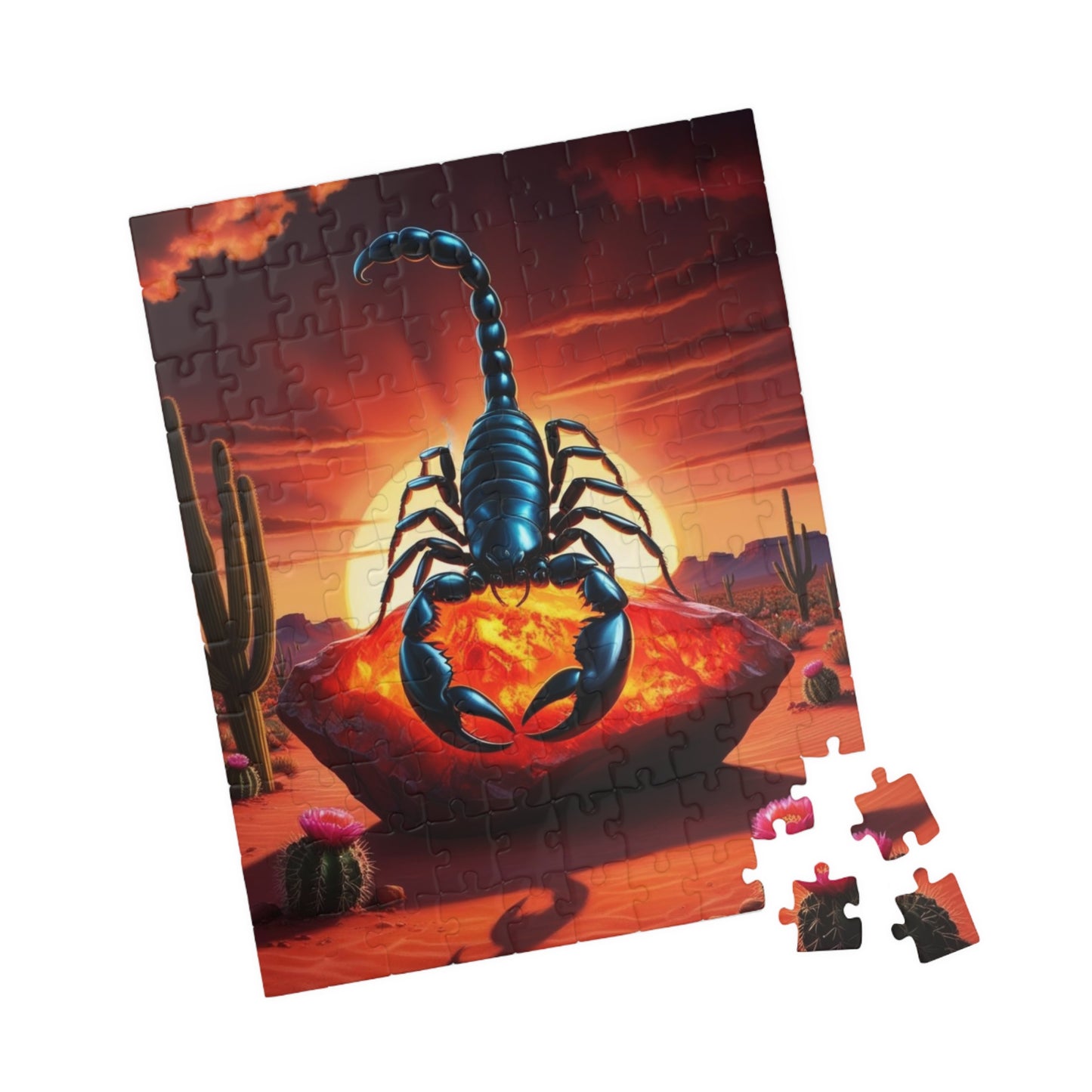 Scorpion Art Puzzle - Scorpio Zodiac Sign Jigsaw Game, Nature Inspired Fun, Gifts for Puzzle Lover, Mindfulness Activity, Home Entertainment Puzzle The Puzzle Chest