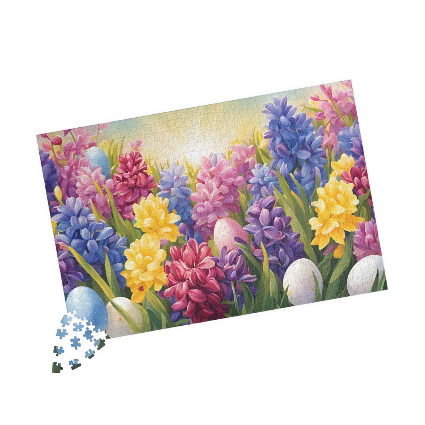 Spring Hyacinths Easter Egg Jigsaw Puzzle, Floral Game for Adult Brain Teaser, Fun Family Activity, Flower Lover Gift for Friends Puzzle The Puzzle Chest