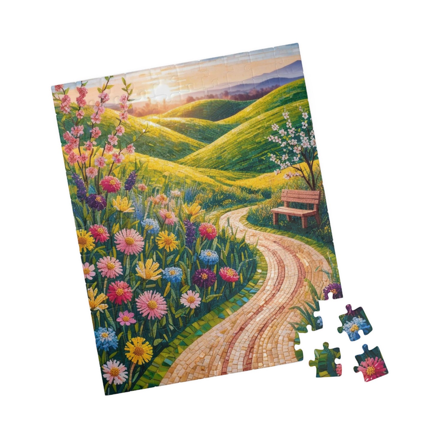 Scenic Garden Mosaic Puzzle, Nature Inspired Landscape Jigsaw Game, Perfect Gift for Family Fun Puzzle The Puzzle Chest