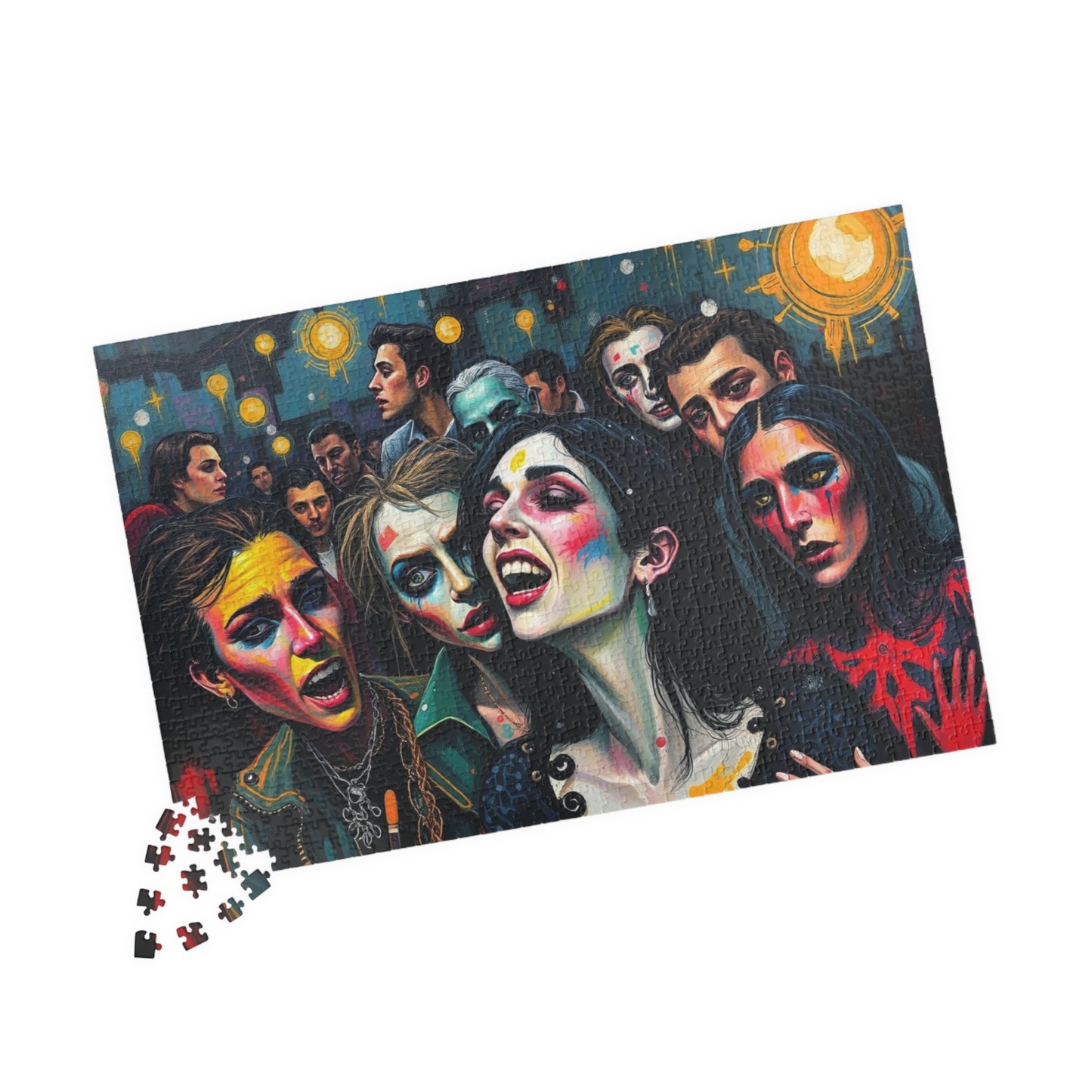 Gothic Party Jigsaw Puzzle, Artistic Puzzle for Adult Entertainment, Ideal for Game Night Solo Fun, Creative Outlet, Gift for Dark Art Lover Puzzle The Puzzle Chest