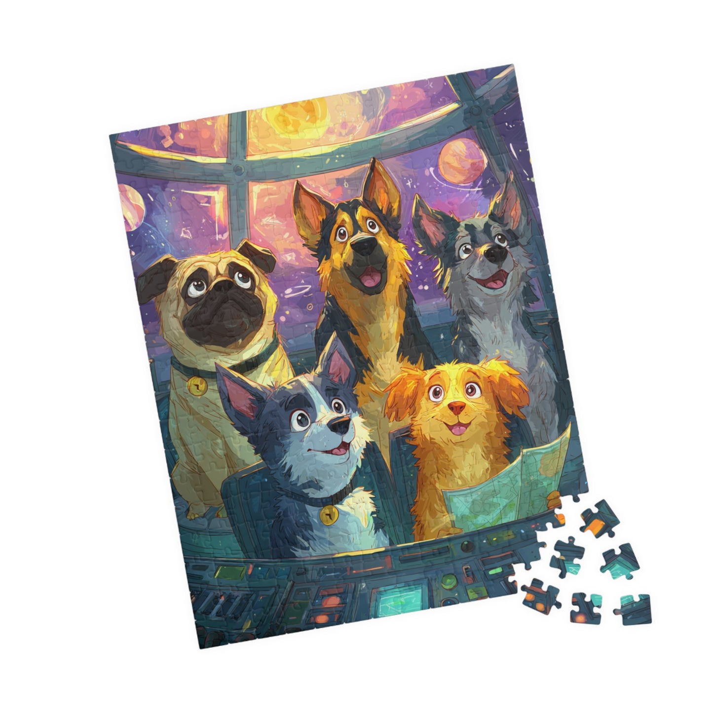 Cosmic Canine Puzzle for Dog Lovers - Space Adventure Animal Jigsaw Puzzle for Adults, Teens and Seniors 252 pcs (Vertical) Puzzle The Puzzle Chest