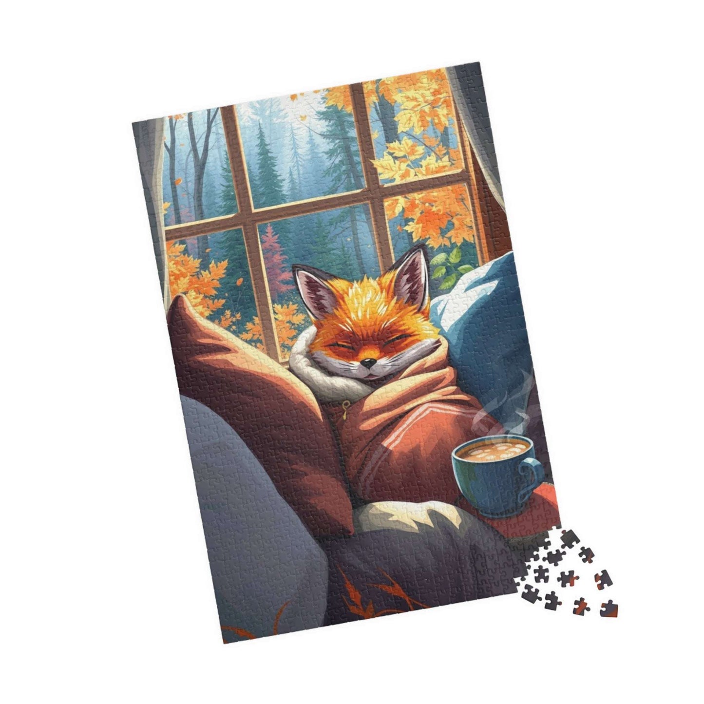 Cozy Fox Puzzle | 110, 252, 520, 1014-Piece Jigsaw Game for Adults | Perfect Gift for Animal Lovers, Family Game Night, Indoor Fun Puzzle The Puzzle Chest