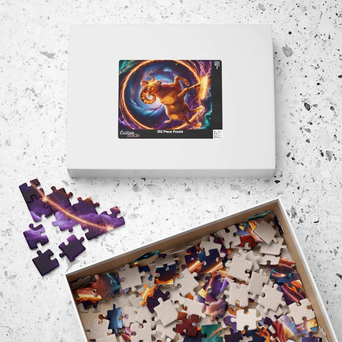 Astrological Ram Puzzle, Aries Zodiac Sign Jigsaw Game, Perfect Gift for Astrology Lover, Family Fun Brain Teaser, Unique Birthday Present Puzzle The Puzzle Chest