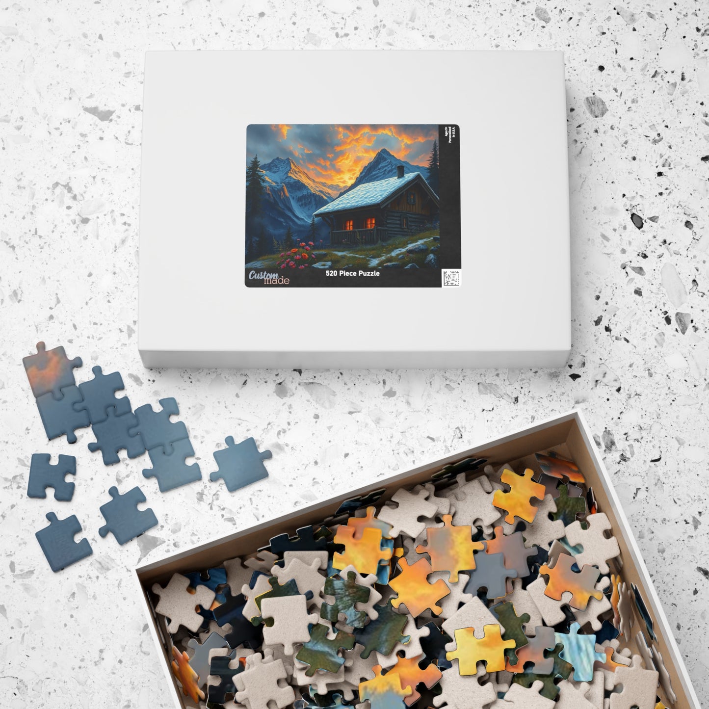 Mountain Cabin Puzzle - Cozy Atmosphere, Nature Lovers Gift, Family Activity, Mindful Challenge, 110 to 1014-Piece Options Puzzle The Puzzle Chest