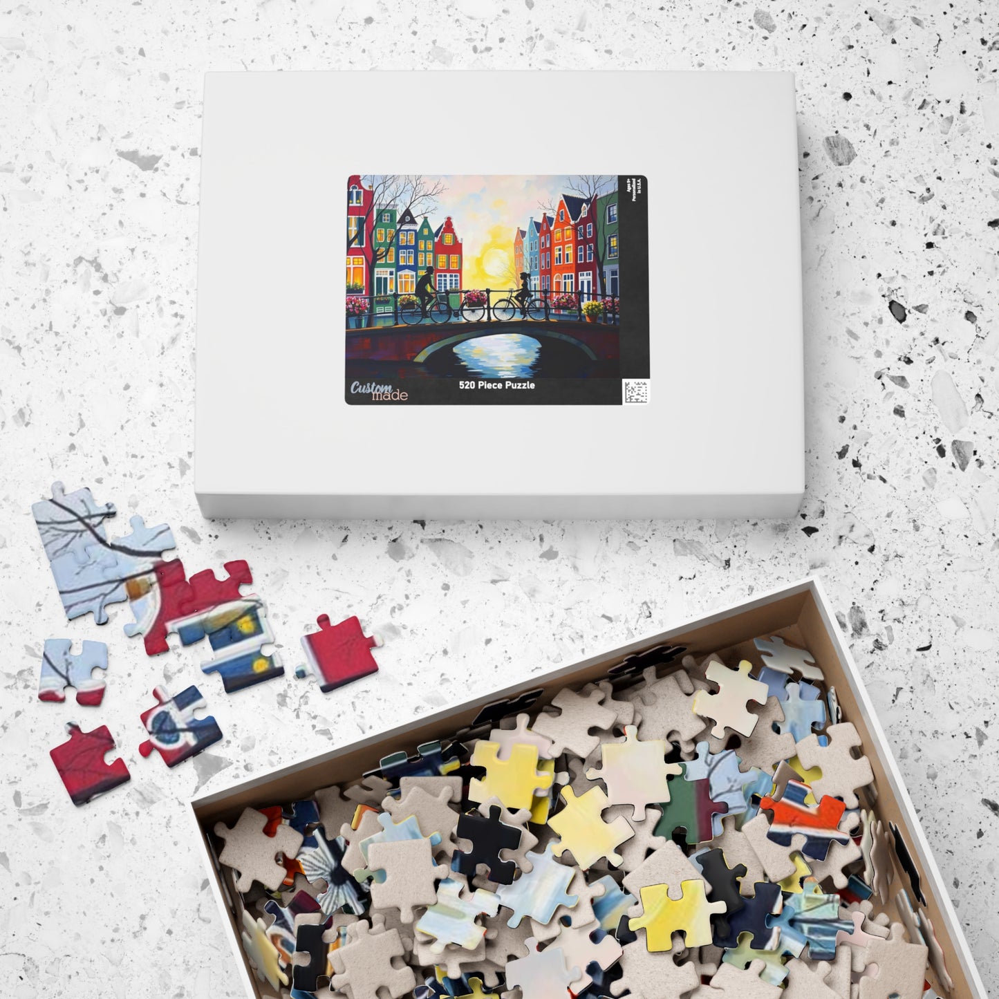 Amsterdam Bicycle Ride Jigsaw Puzzle - 110-1014 Pieces, Perfect for Family Fun, Game Nights, Art Lovers, Holiday or Birthday Gift Idea The Puzzle Chest
