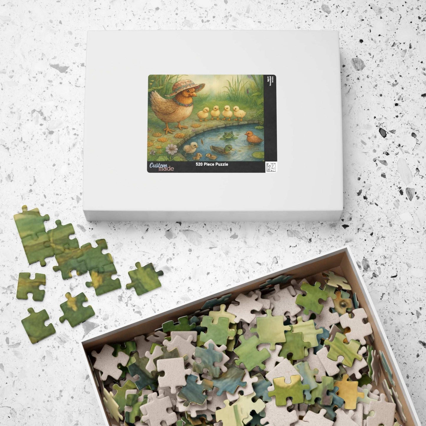 Pondside Adventure Jigsaw Puzzle - Charming Chicken Family Farmyard Nature Theme Gift for Friends, Family Game Night, Solo Fun, Animal Lover Puzzle The Puzzle Chest
