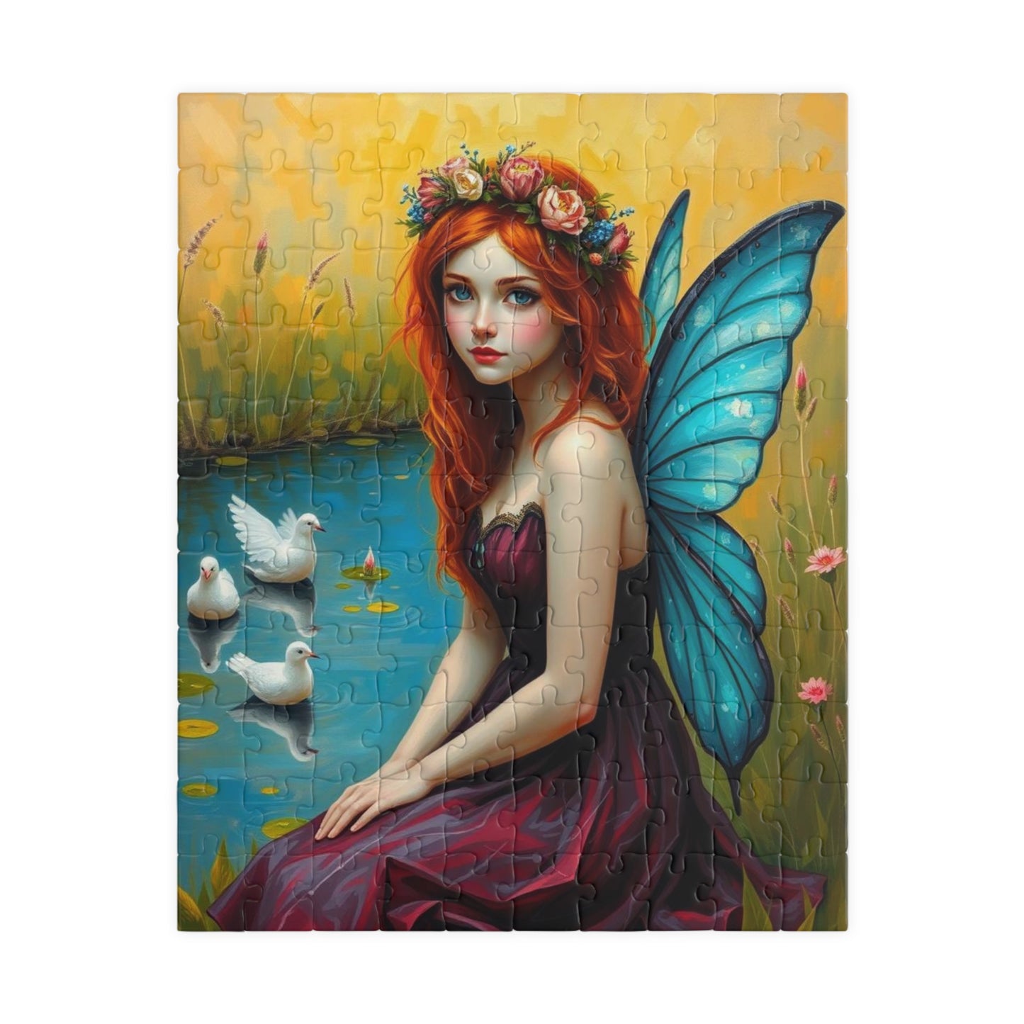 Reflective Spring Pond Fairy Jigsaw Puzzle 110-1014 Pieces, Ideal for Family Activity, Holiday Birthday Gift for Puzzle Lover, Brain Teaser