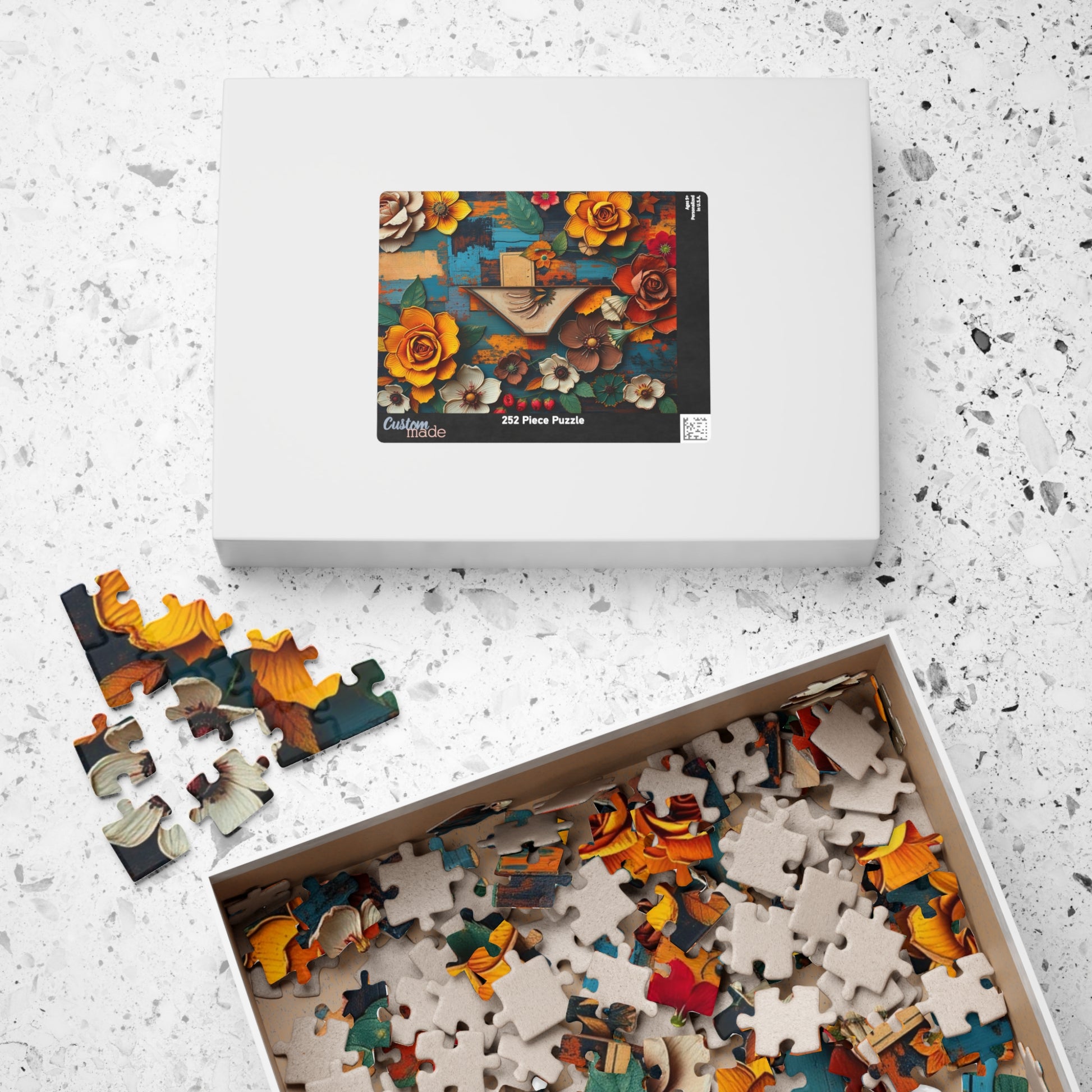 Abstract Floral Retro Jigsaw Puzzle Puzzle The Puzzle Chest