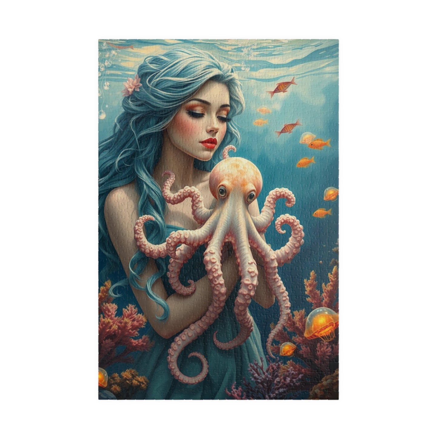 Mermaid and Octopus Puzzle | Art Puzzle for Sea Lovers, Unique Gift for Ocean Enthusiast and Friend, Fun Family Activity, Home Entertainment