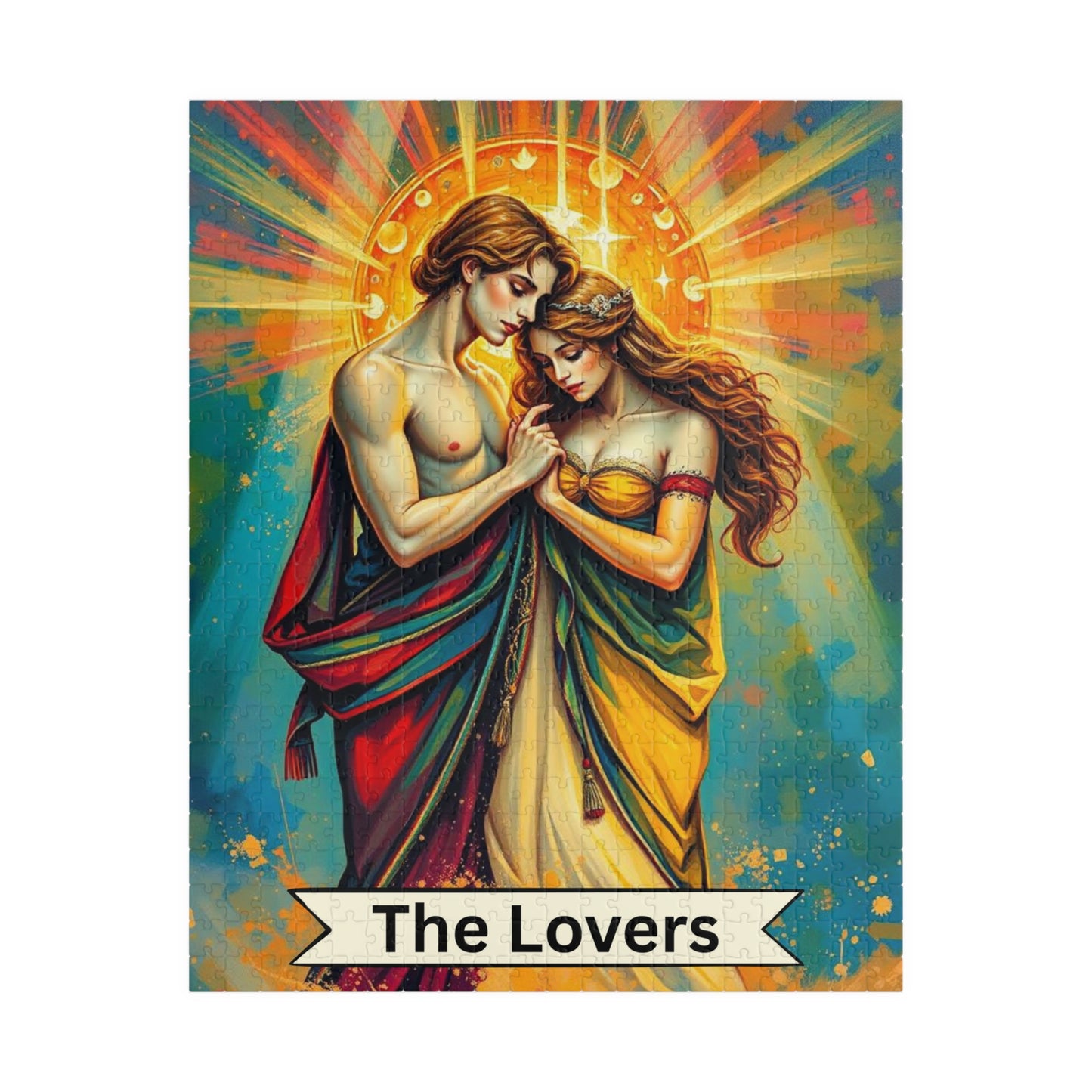 The Lovers Tarot Puzzle: Romantic Jigsaw for Couples