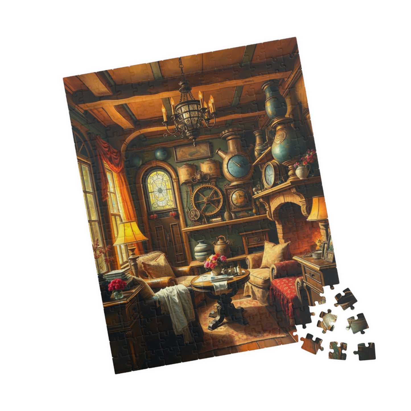 Steampunk Cozy Home Puzzle - 110, 252, 520, 1014-piece, Relaxing Game, Home Decor, Family Activity, Gift for Puzzle Lovers Puzzle The Puzzle Chest