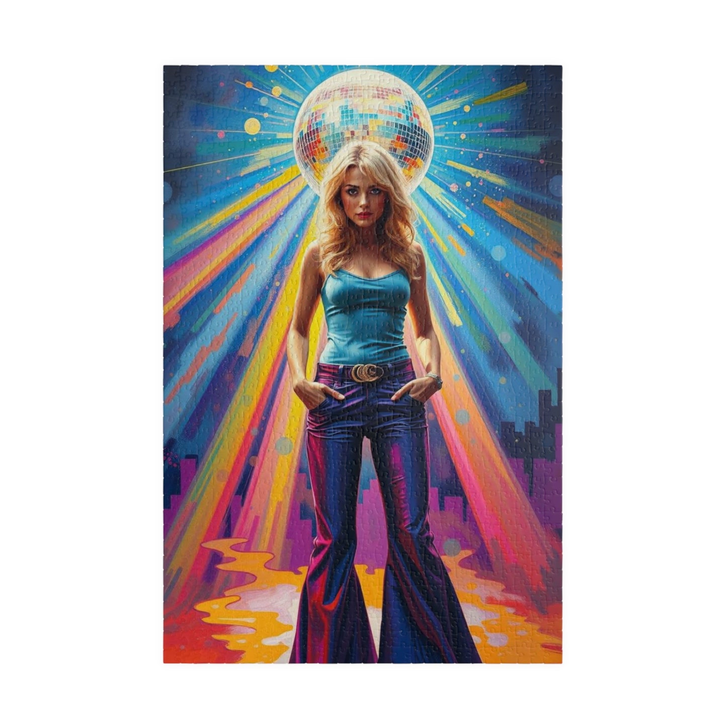 Disco Vibe Jigsaw Puzzle - 110 to 1014 Pieces, Retro Artwork Pop Art, Perfect Gift for Nostalgia Lovers, Party Entertainment, Family Fun 1014 pcs (Vertical) Puzzle The Puzzle Chest