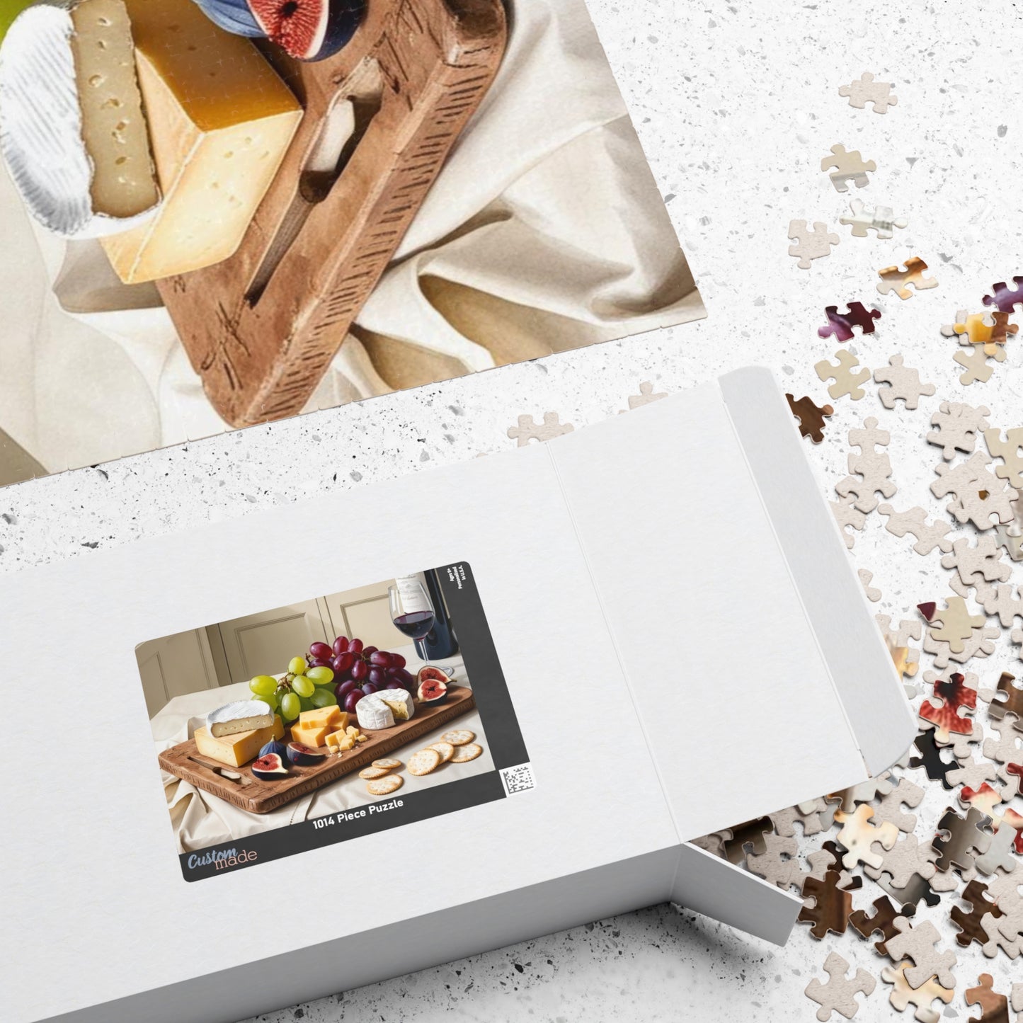 Foodie Jigsaw Puzzle - Cheese Wine Board, 110-1014 Piece Tabletop Game, Unique Kitchen Decor, Fun Family Activity, Gift for Food Lovers, Hobby Puzzle The Puzzle Chest