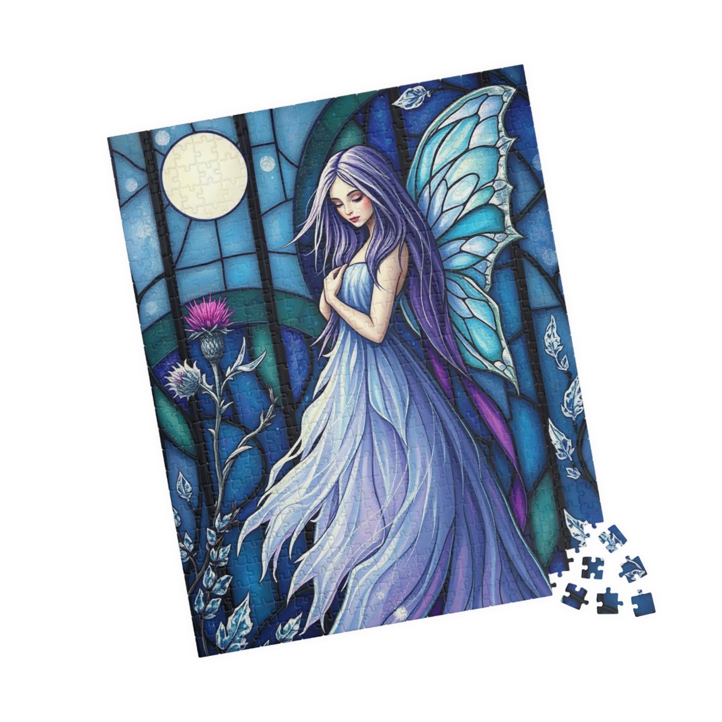 Enchanting Fairy Puzzle - Stained Glass Style 110 to 1014-Piece Jigsaw, Fantasy Lover Gift for Friends and Puzzle Enthusiasts