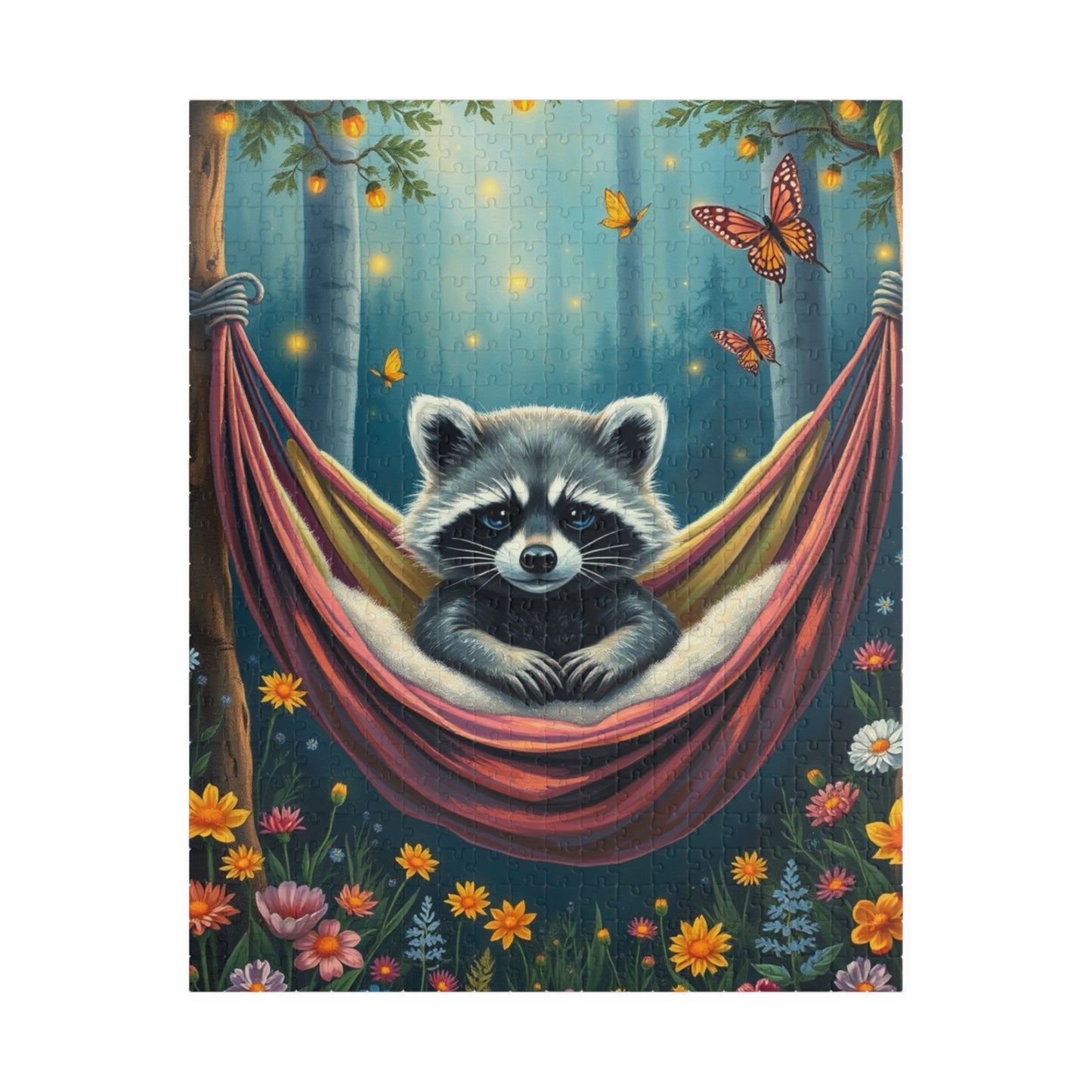 Whimsical Raccoon Jigsaw Puzzle Game for Adults, Nature Lover Friend Gift for Holiday Birthday, Family Night Home Entertainment 520 pcs (Vertical) Puzzle The Puzzle Chest