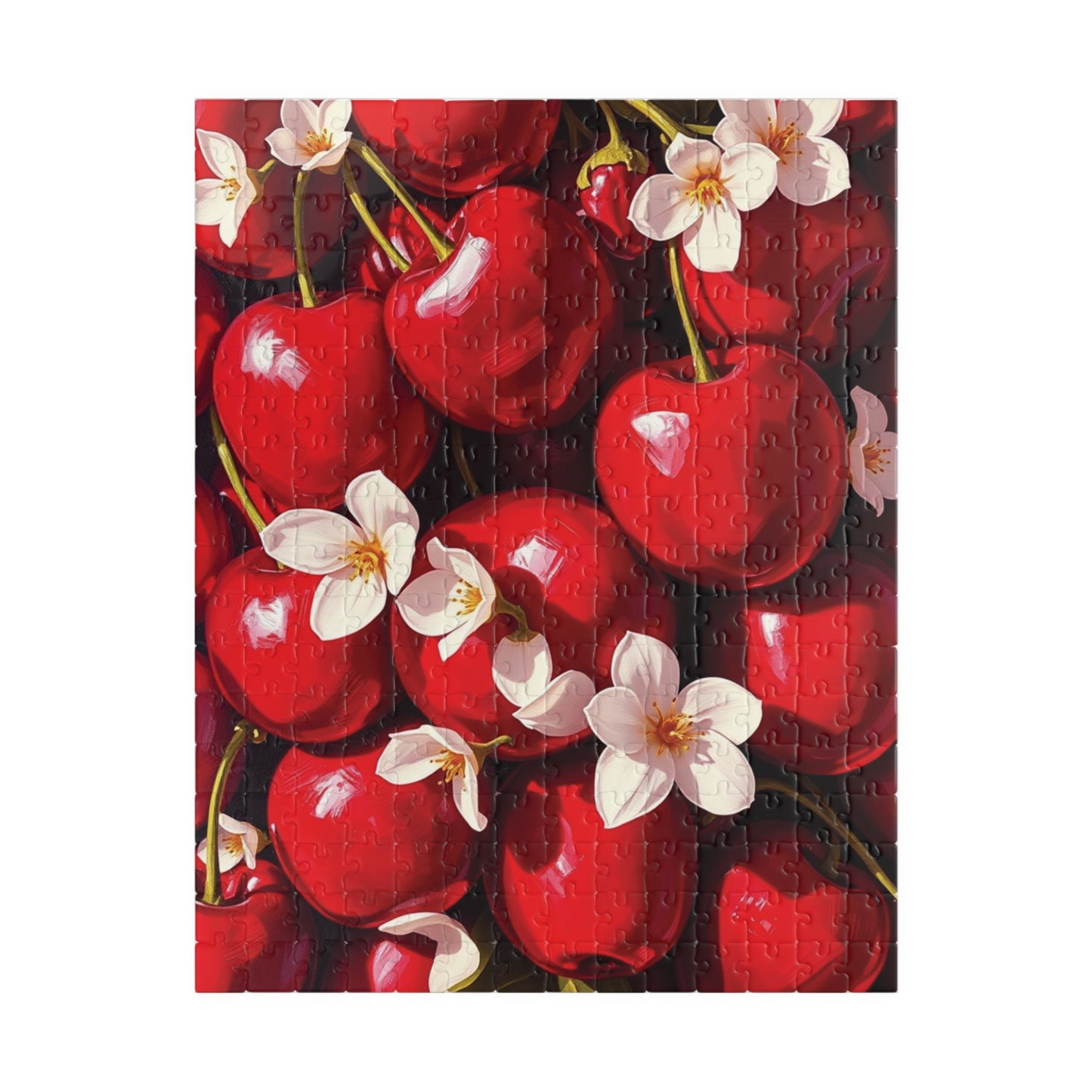 Chaotic Collage Cherry Puzzle, Fruit and Flower Jigsaw Game, Bold and Aesthetic Jigsaw for Puzzle Lovers and Art Enthusiasts, Mindful 252 pcs (Vertical) Puzzle The Puzzle Chest