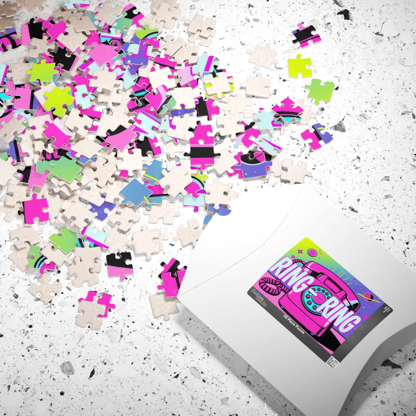 Retro Phone Puzzle - Pop Art Jigsaw Game for Family Fun, Ring-Ring Design, Perfect Birthday Holiday Gift for Friends Home Entertainment Puzzle The Puzzle Chest